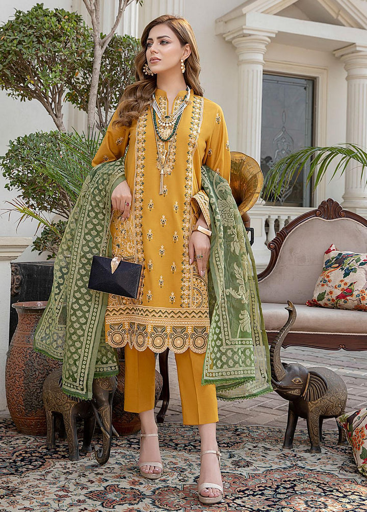 Kalyan By ZS Textiles Embroidered Jacquard Suits Unstitched 3 Piece ZS21K KBO-4 - Winter Collection