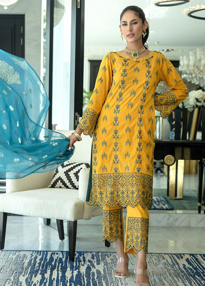 Kalyan By ZS Textiles Embroidered Chikankari Suits Unstitched 3 Piece KZS22F 05 - Festive Collection