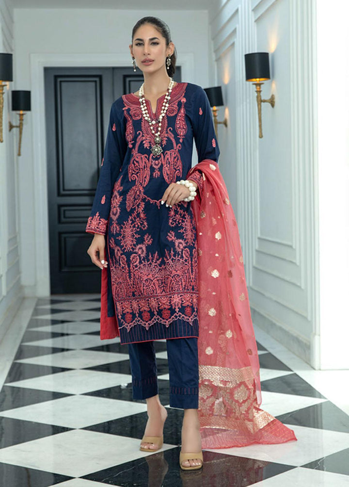 Kalyan By ZS Textiles Embroidered Chikankari Suits Unstitched 3 Piece KZS22F 06 - Festive Collection