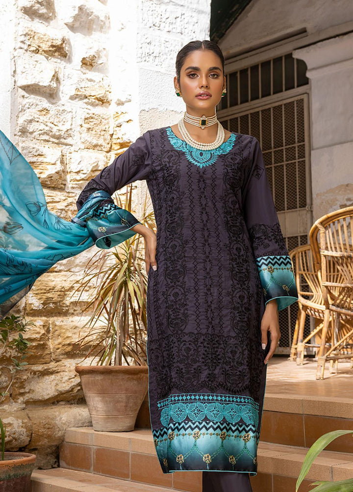 Kalyan By ZS Textiles Embroidered Lawn Suits Unstitched 3 Piece ZS23K D6 - Summer Collection