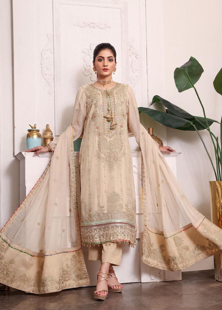 Kalyan By ZS Textiles Embroidered Chiffon Suits Unstitched 3 Piece KLY23C KLC23-2 - Luxury Collection