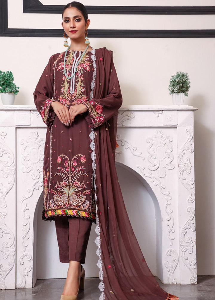 Kalyan By ZS Textiles Embroidered Chiffon Suits Unstitched 3 Piece KLY23C KLC23-6 - Luxury Collection