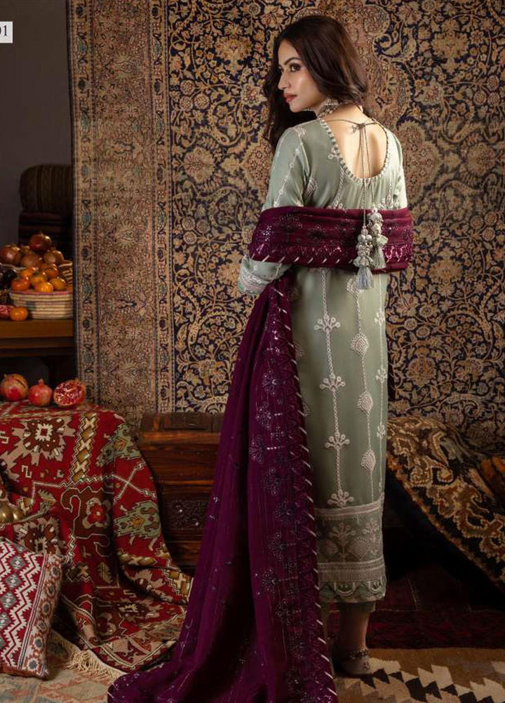 Kashmiri Taanka By Asim Jofa Embroidered Twill Suits Unstitched 3 Piece AJ23KT AJKT-01 - Winter Collection