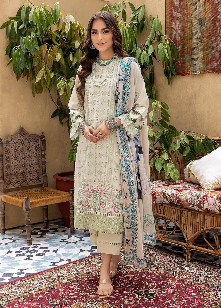 Kastoori By Awwal Embroidered Chikankari Lawn Suits Unstitched 3 Piece AW23K D-06 Breeze - Summer Collection