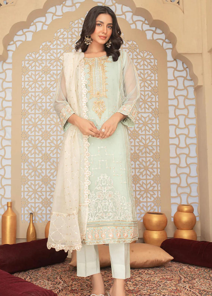 Shamooz Pret Embroidered Organza 3 Piece Suit SHM23K SEM-0504 Lime Light