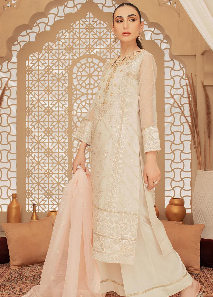 Shamooz Pret Embroidered Organza 3 Piece Suit SHM23K SEM-0511 Floral White