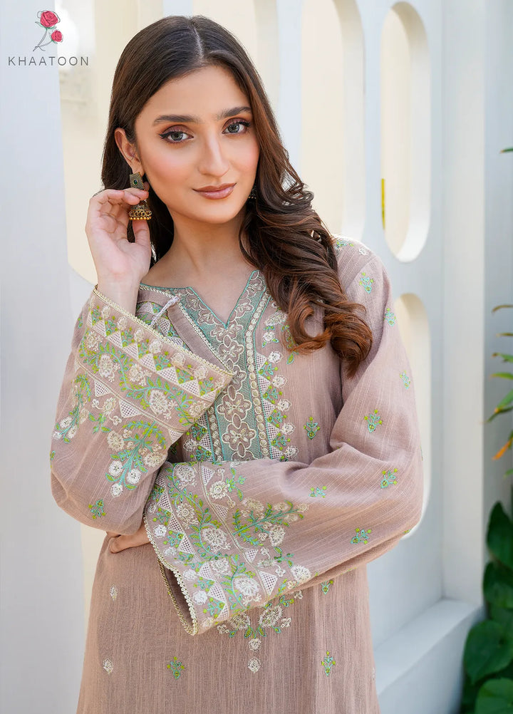 Khaatoon Clothing Pret Embroidered Cotton Karandi 2 Piece Suit Sitara
