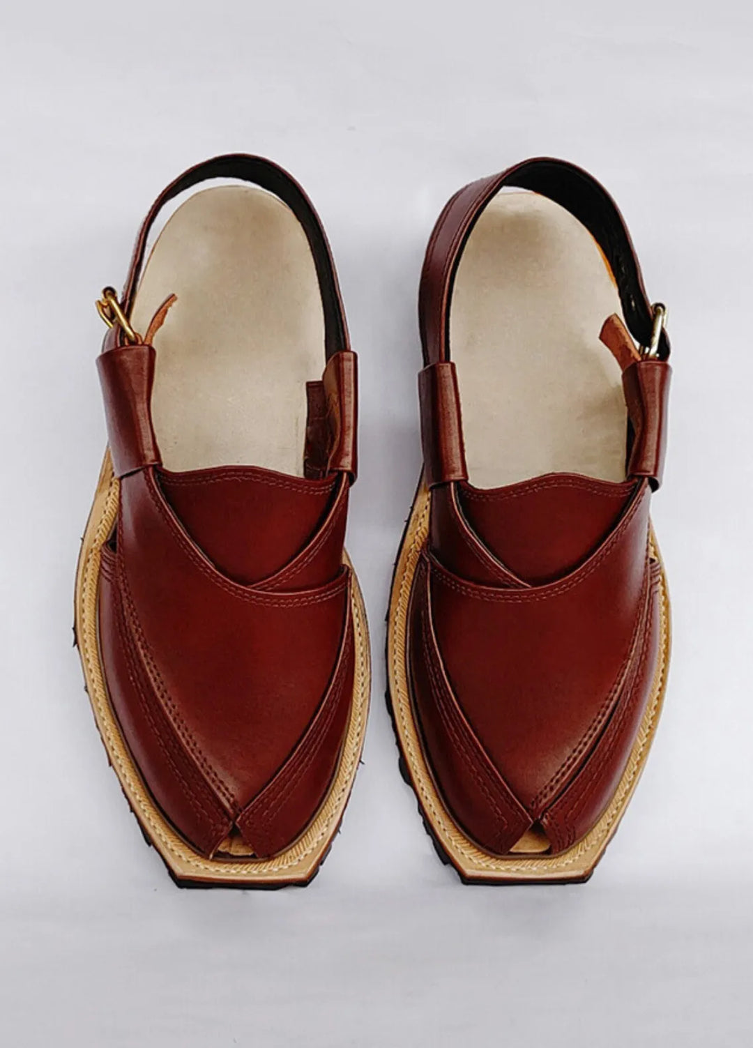 Khans Wear Peshawari Chappal Mens Norozi Brown