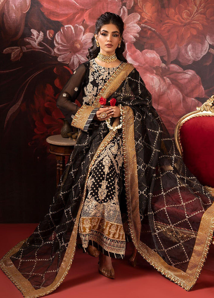 Khawab Deeda By Sahane Embroidered Chiffon Suits Unstitched 4 Piece SNE23KD KD-1106 Monarch - Formal Collection