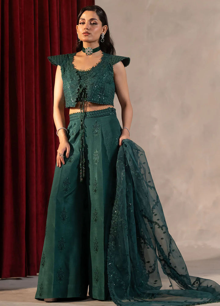 Khurshid Pret Embroidered Raw Silk 3 Piece Suit Emera