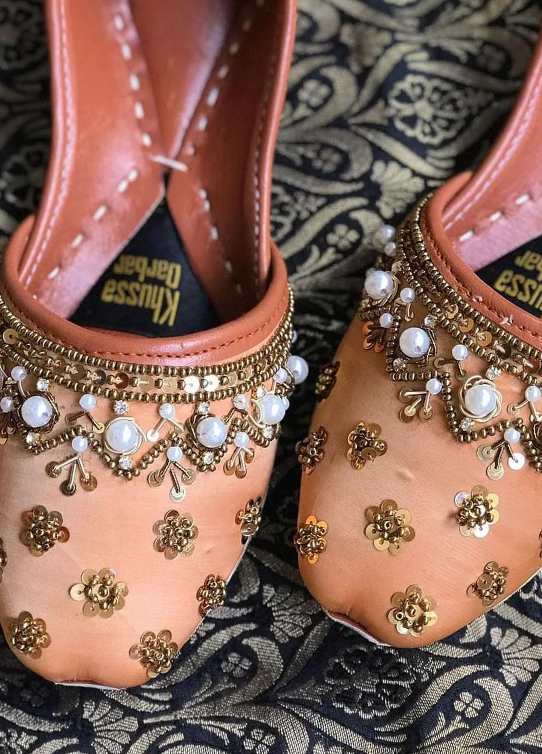 Khussa Darbar Festive Style   Khussa Zeenat (Golden)