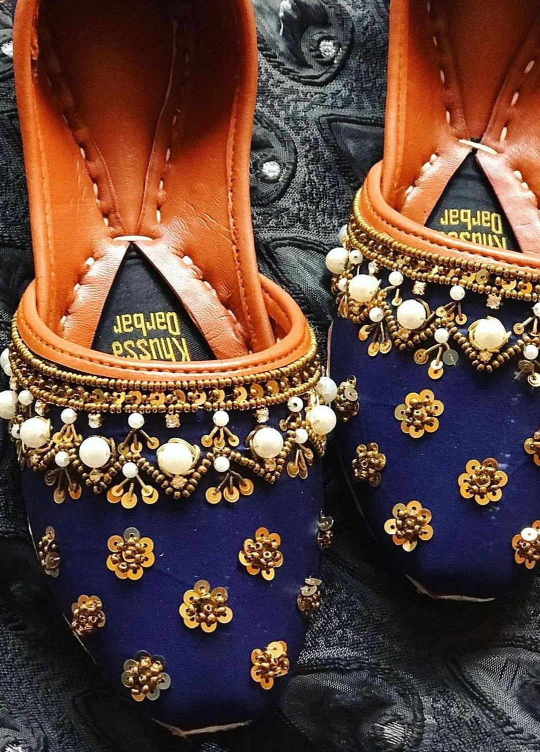 Khussa Darbar Festive Style   Khussa Zeenat (Navy Blue)