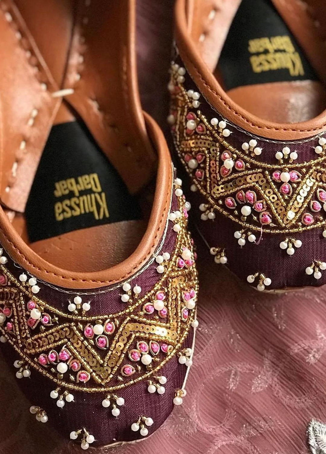 Khussa Darbar Festive Style Khussa Dulaari (Purple)