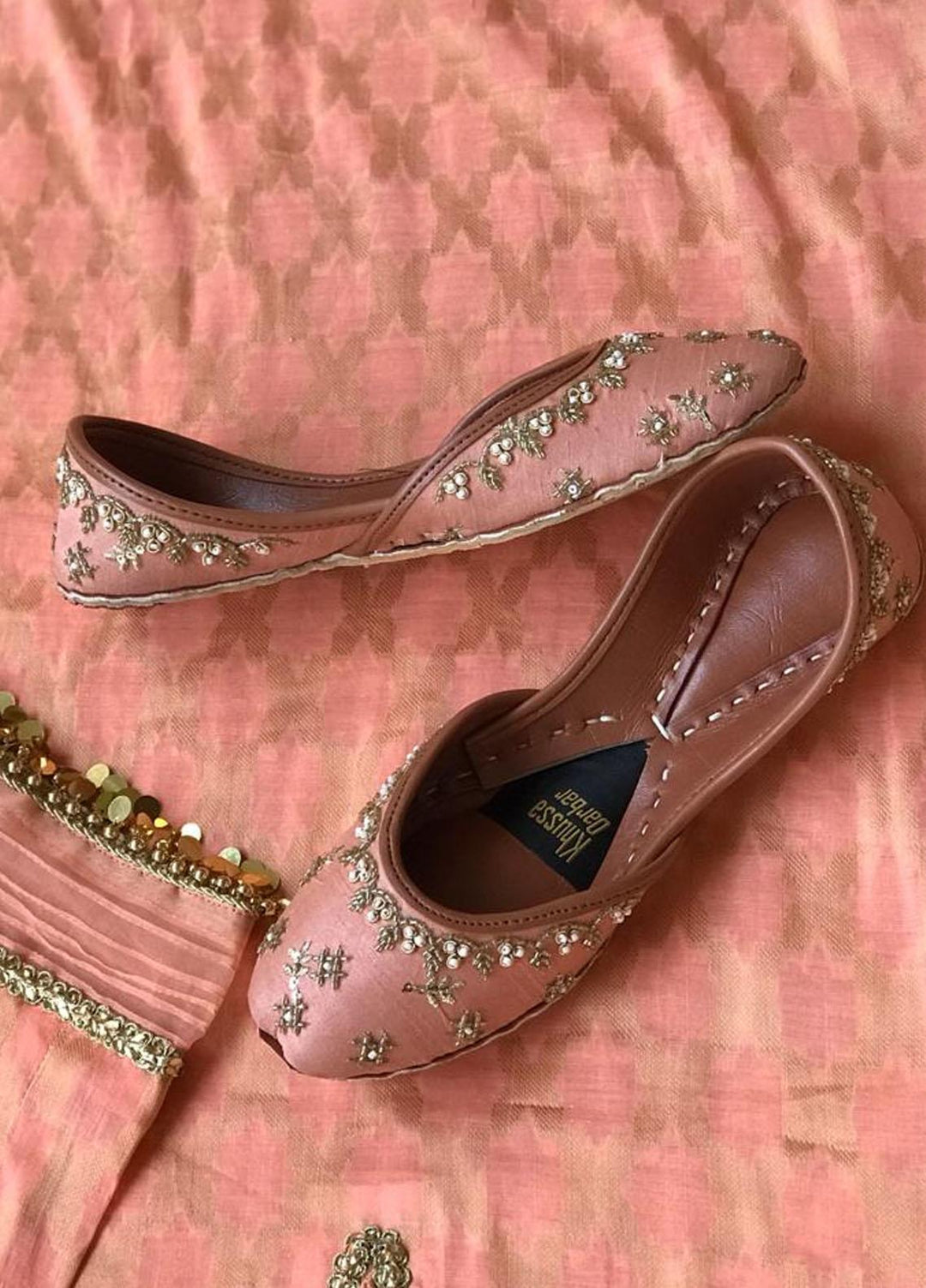 Khussa Darbar Festive Style   Khussa Gul Bahar (Baby Pink)