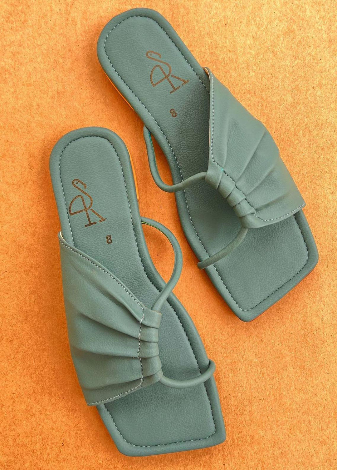 Khussa Darbar Casual Style Slippers Flares (Turquoise)