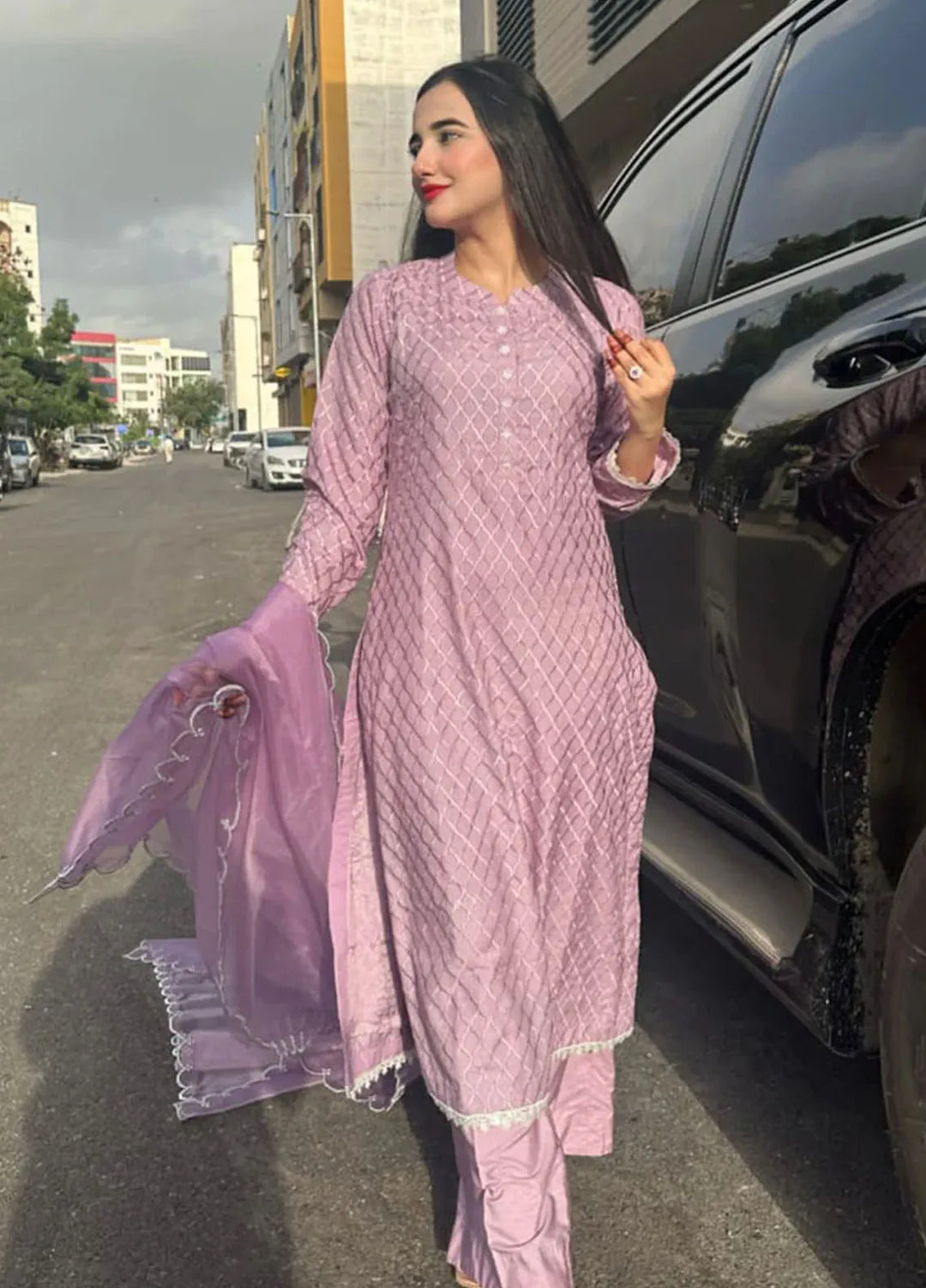 Khuwab by Kazma Pret Embroidered Khaddi net 3 Piece Suit Luxe-006