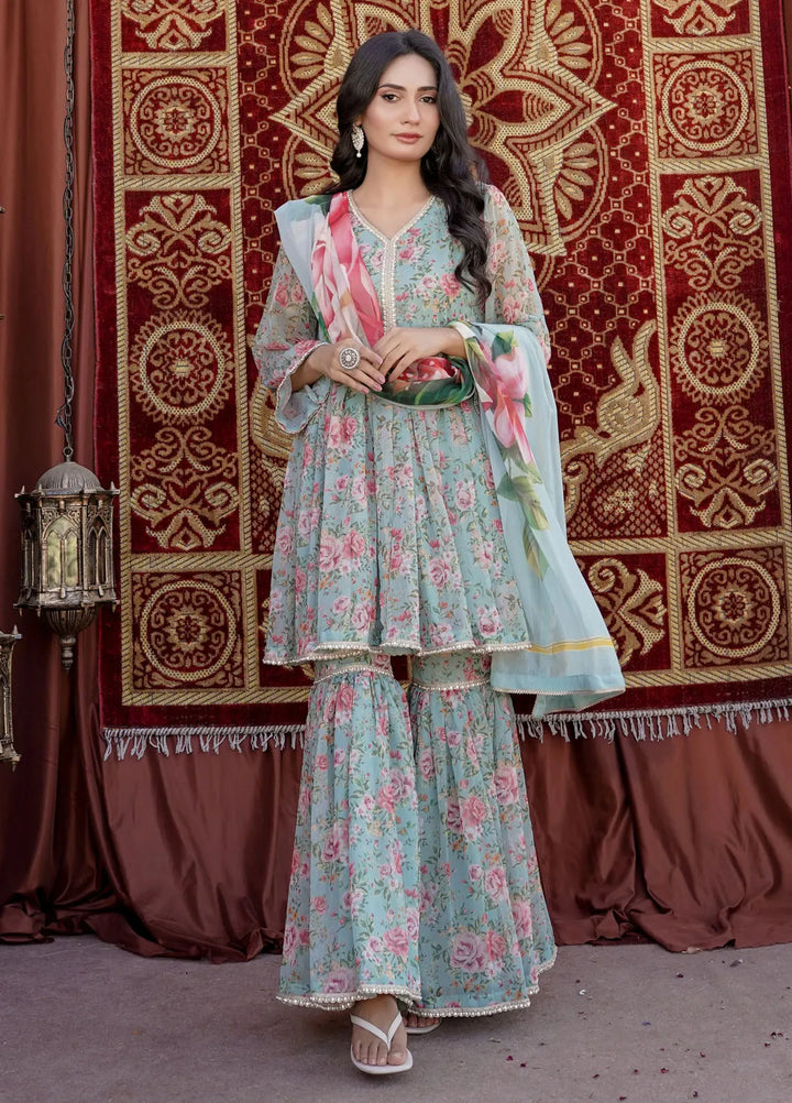 Khuwab by Kazma Pret Printed Chiffon 3 Piece Suit CE 006