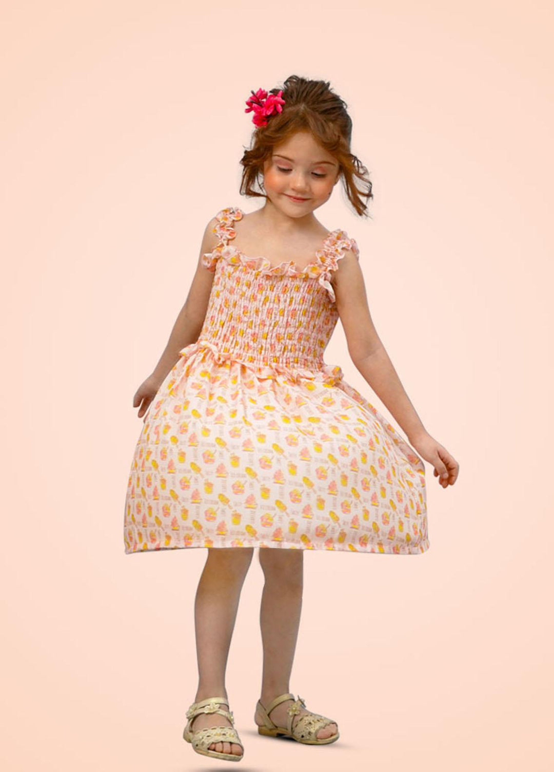 Kids Polo Cotton Casual Girls Frock - GWSK-20206