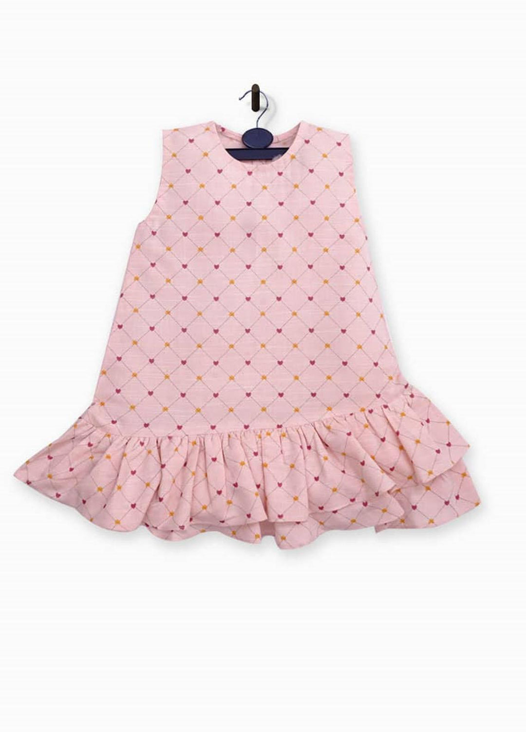 Kids Polo Cotton Fancy Girls Frocks - GWSK20218