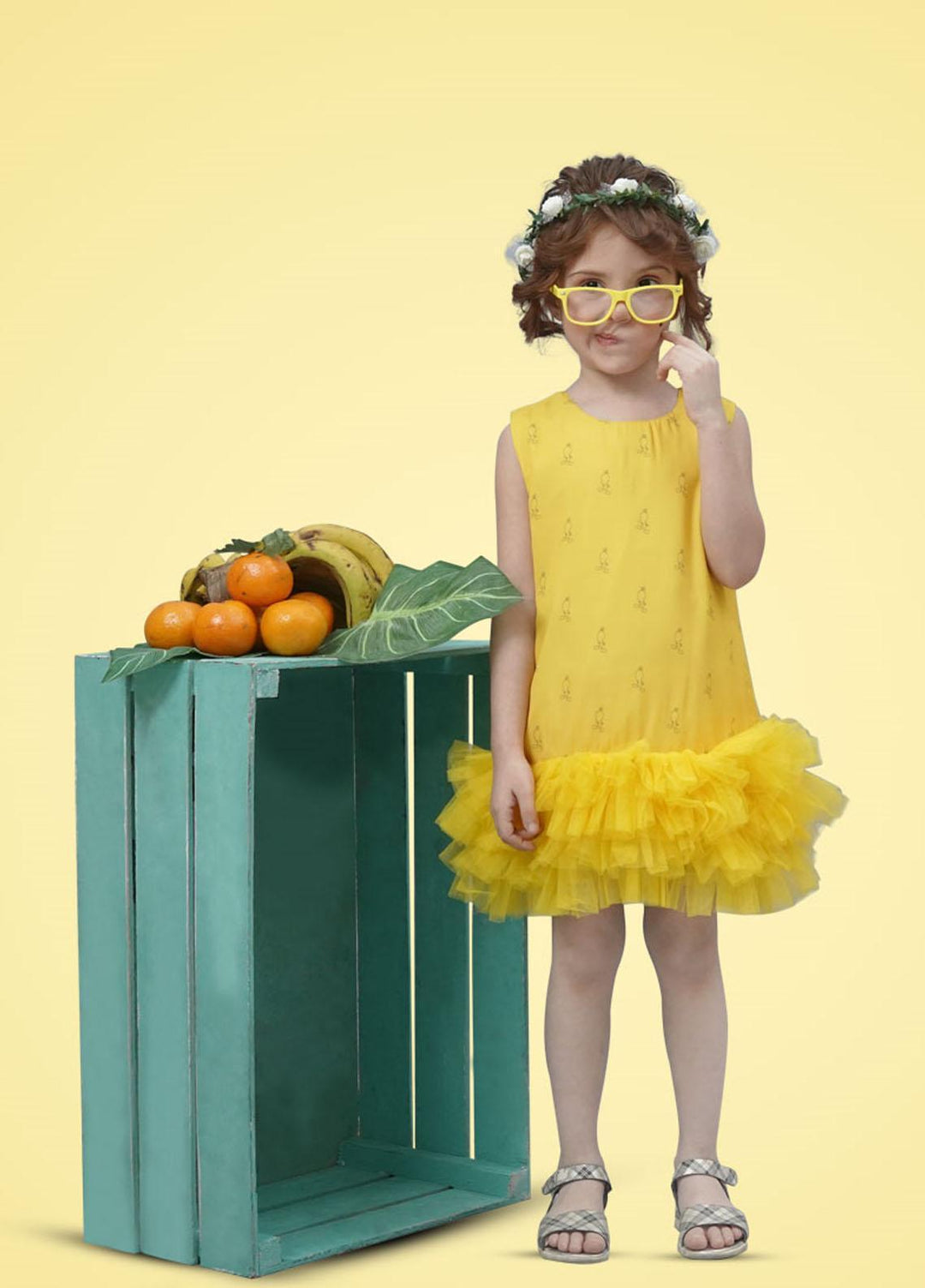 Kids Polo Crepe Casual Frock for Girls - GWSK-20207