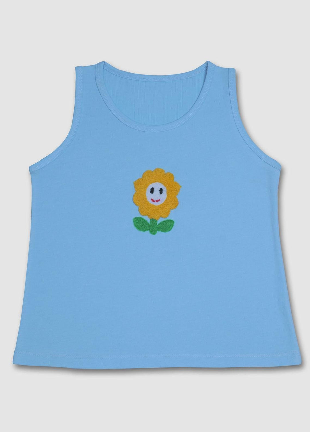 Kids Polo Cotton Jersy Fancy Pret Girls Tank Top - GPSK20220 TANK TOP B