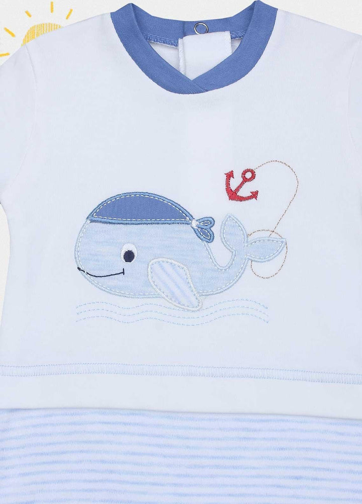 Sanaulla Exclusive Range Cotton Fancy Romper for Kids -  1091 White1