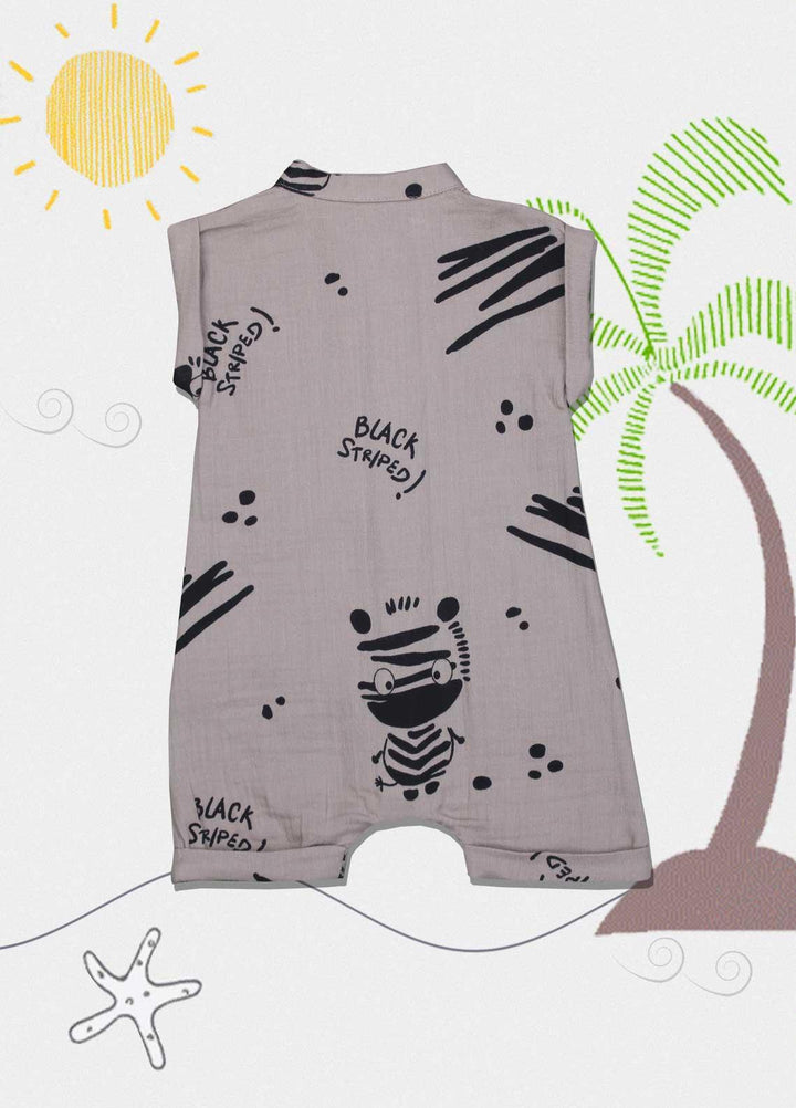 Sanaulla Exclusive Range Cotton  Rompers for Kids -  1247 Brown