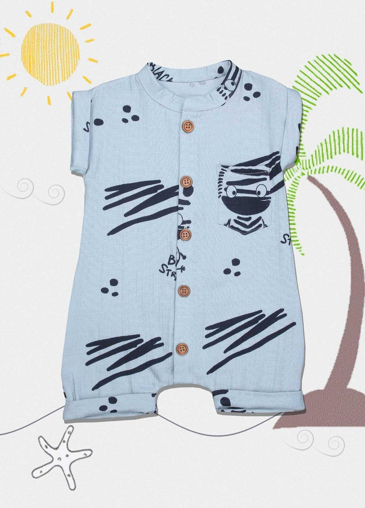 Sanaulla Exclusive Range Cotton  Rompers for Kids -  1247 Grey