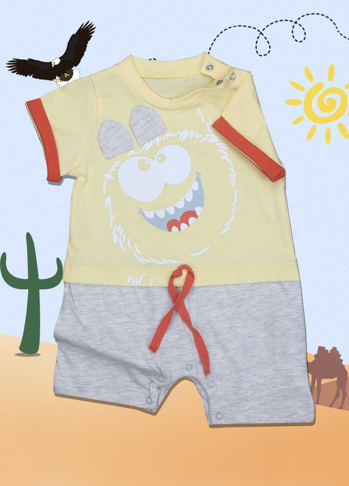 Sanaulla Exclusive Range Cotton Fancy Romper for Kids -  136254 Yellow