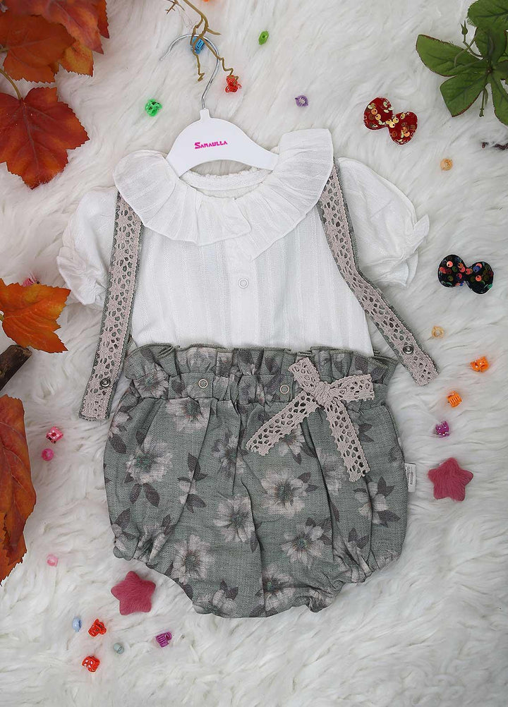 Sanaulla Exclusive Range Cotton  Kids Rompers -  1860 Green