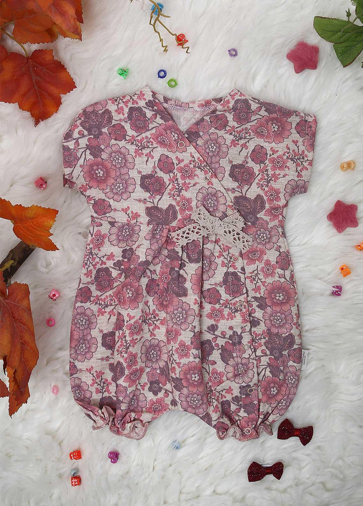 Sanaulla Exclusive Range Cotton  Kids Rompers -  1866 Pink