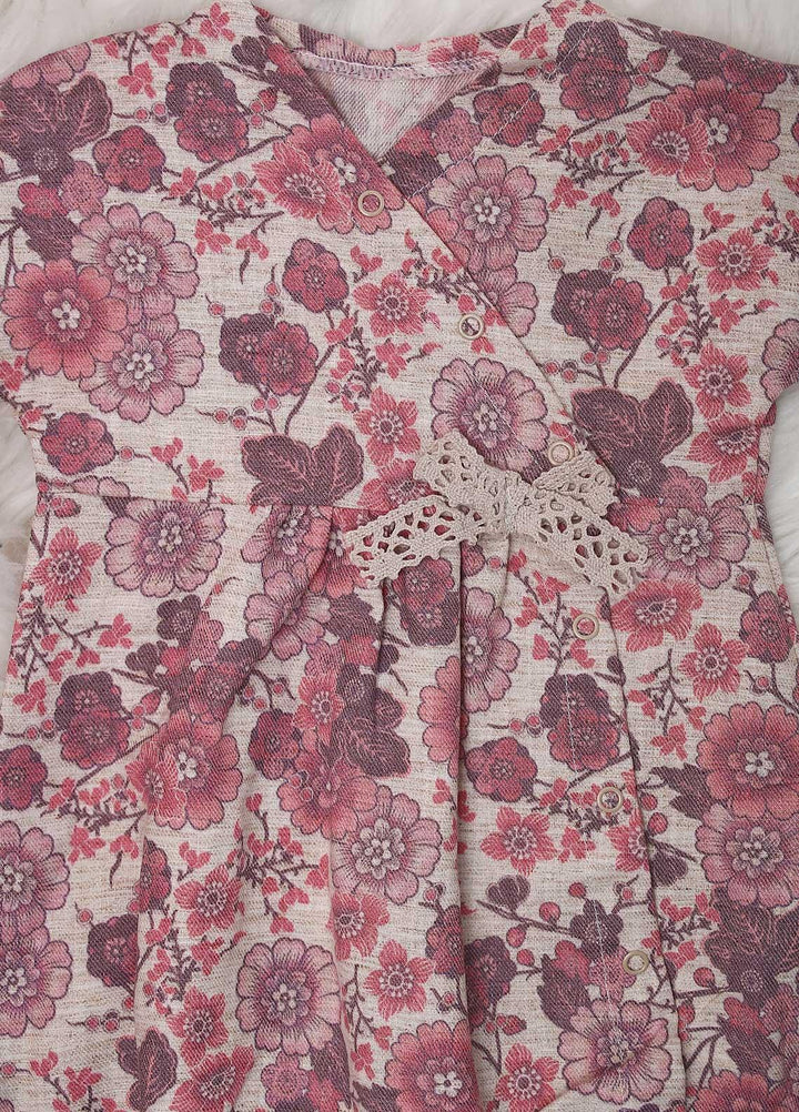 Sanaulla Exclusive Range Cotton  Kids Rompers -  1866 Pink