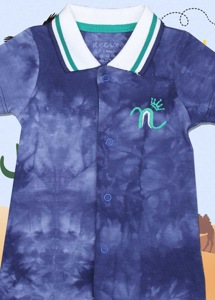 Sanaulla Exclusive Range Cotton Fancy Romper for Kids -  212163 Sky