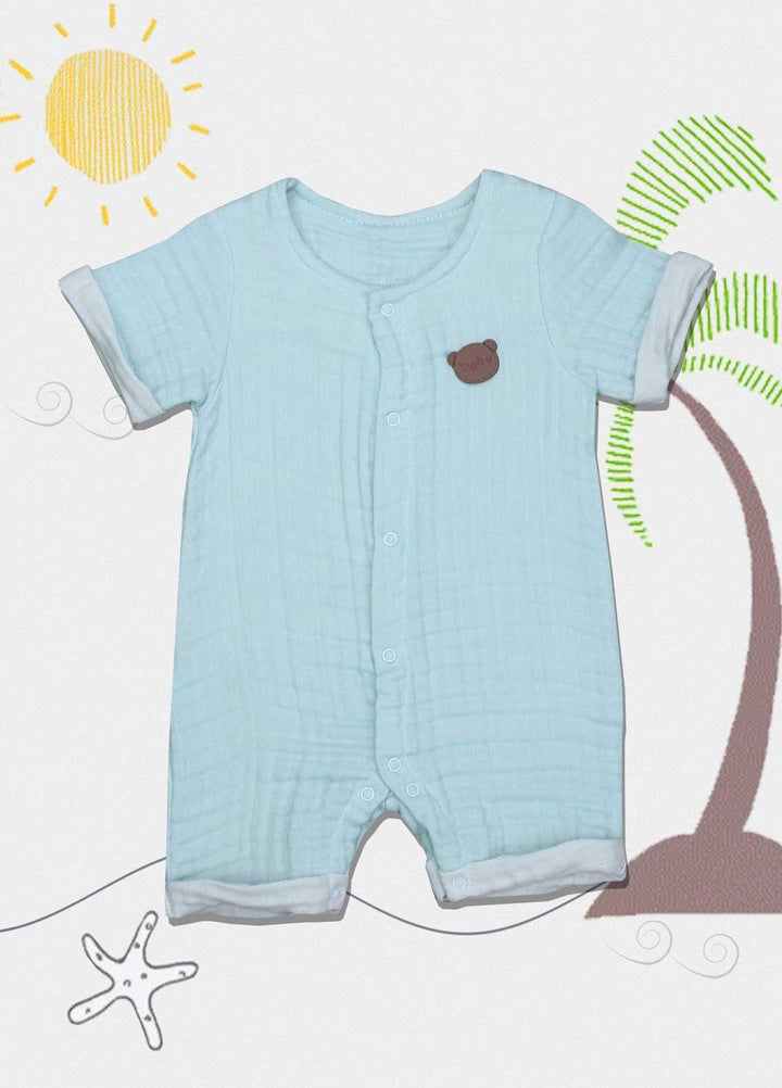 Sanaulla Exclusive Range Cotton  Kids Rompers -  213707 Green
