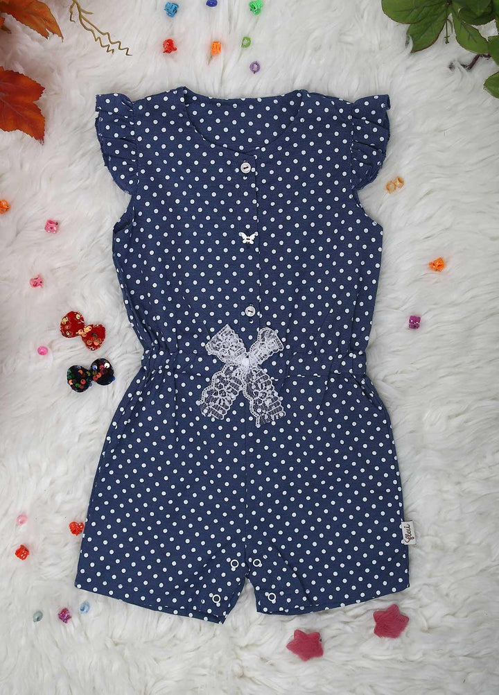 Sanaulla Exclusive Range Cotton  Rompers for Kids -  221053 Navy Blue