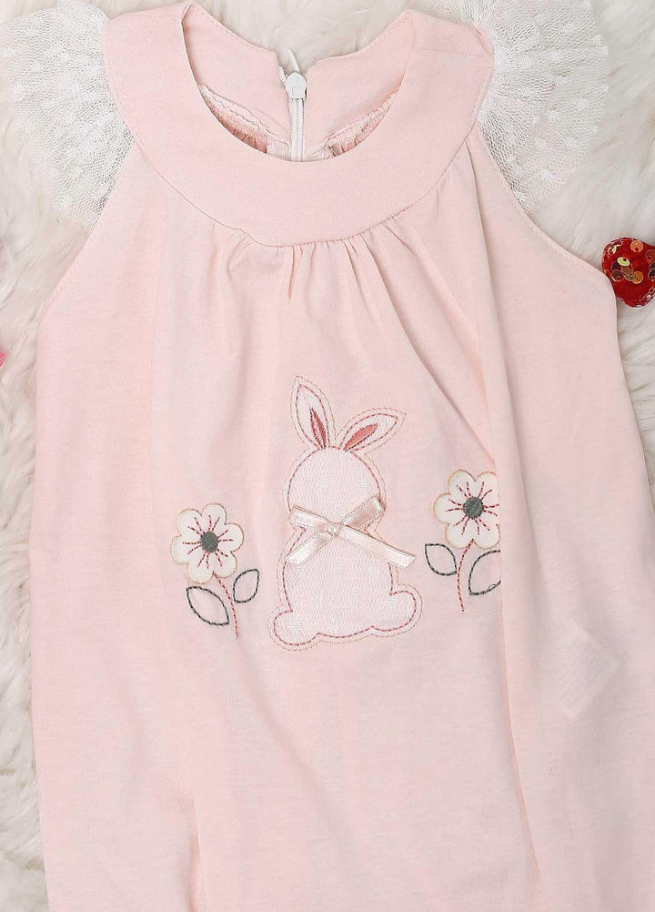 Sanaulla Exclusive Range Cotton  Rompers for Kids -  236238 Pink