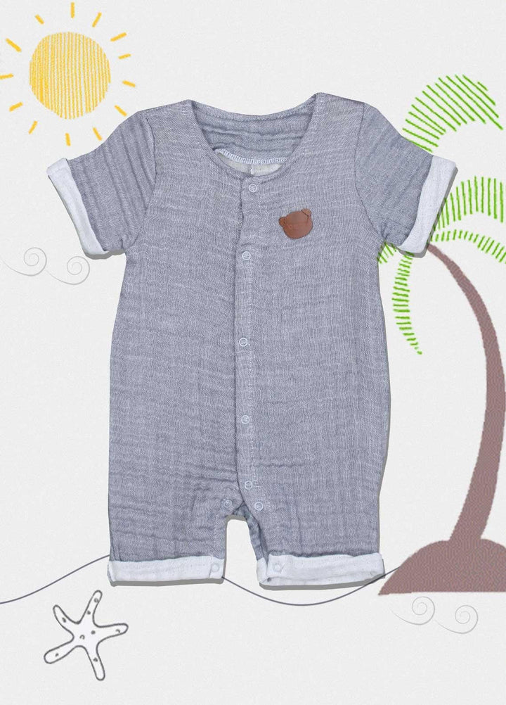 Sanaulla Exclusive Range Cotton  Rompers for Kids -  213707 Dark Grey