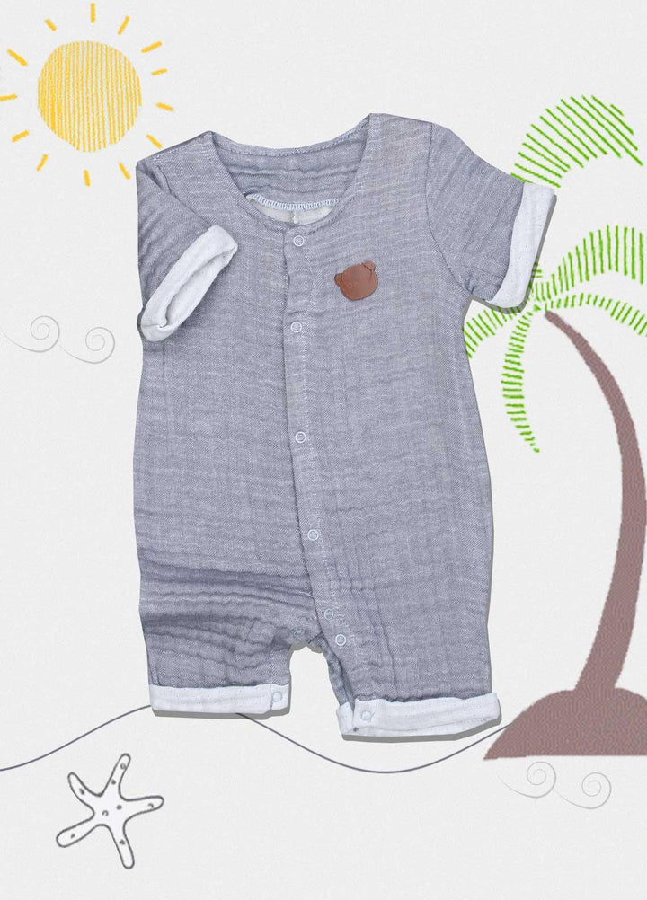 Sanaulla Exclusive Range Cotton  Rompers for Kids -  213707 Dark Grey