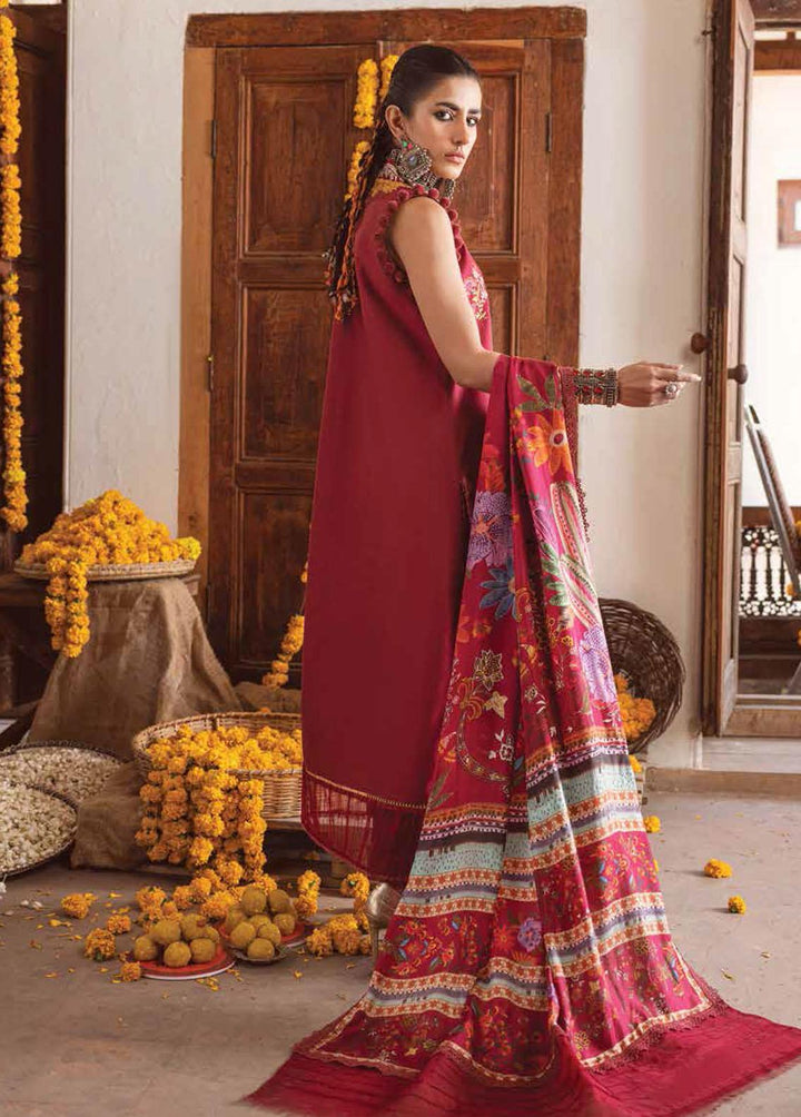 Kinaar by Shiza Hassan Embroidered Lawn Suits Unstitched 3 Piece SH23K SHZ-01 Marjaan - Summer Collection