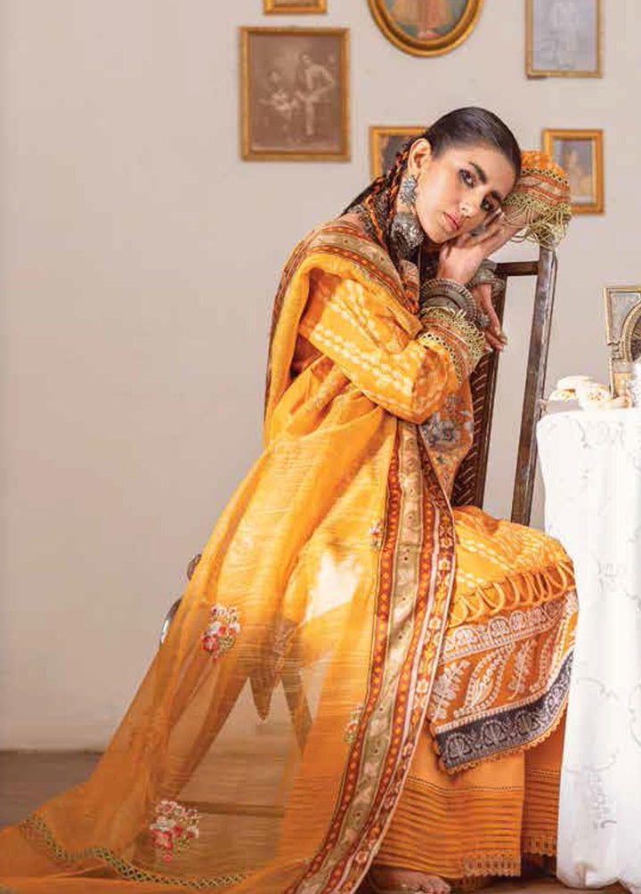 Kinaar by Shiza Hassan Embroidered Lawn Suits Unstitched 3 Piece SH23K SHZ-04 Kantha - Summer Collection