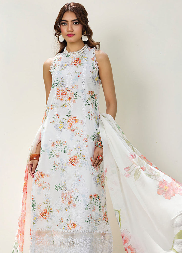 Koel by Humdum Chikankari Lawn Suits Unstitched 3 Piece HD25KC D-01 - Summer Collection