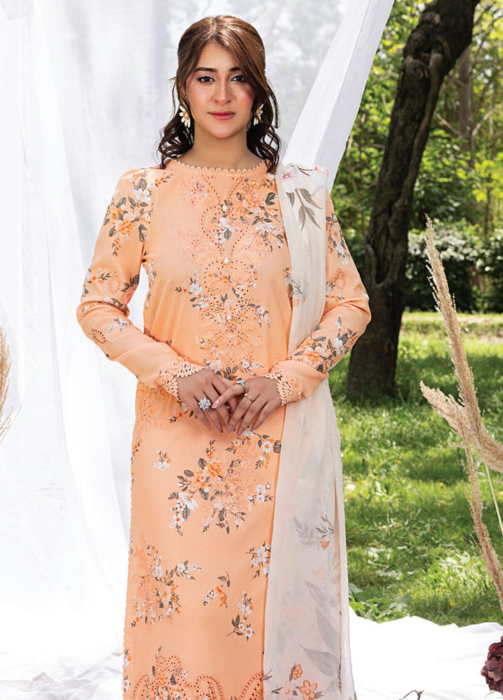 Koel by Humdum Chikankari Lawn Suits Unstitched 3 Piece HD25KC D-02 - Summer Collection