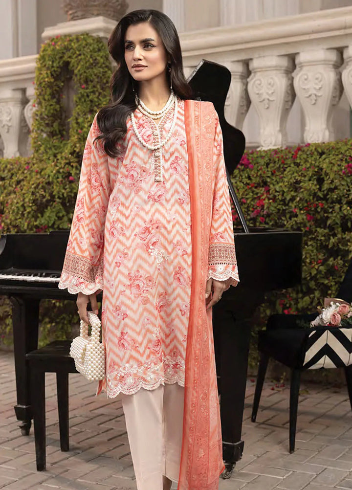 Komal by Lakhany Printed Lawn Suit Unstitched 3 Piece LSM25K LG-MM-0254 - Summer Collection