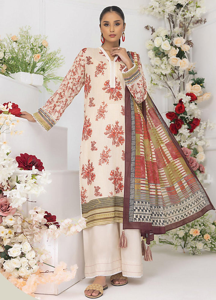 Komal Prints By Lakhany Printed Lawn Suits Unstitched 3 Piece LSM23KP-V2 LG-AM-0037-A - Summer Collection