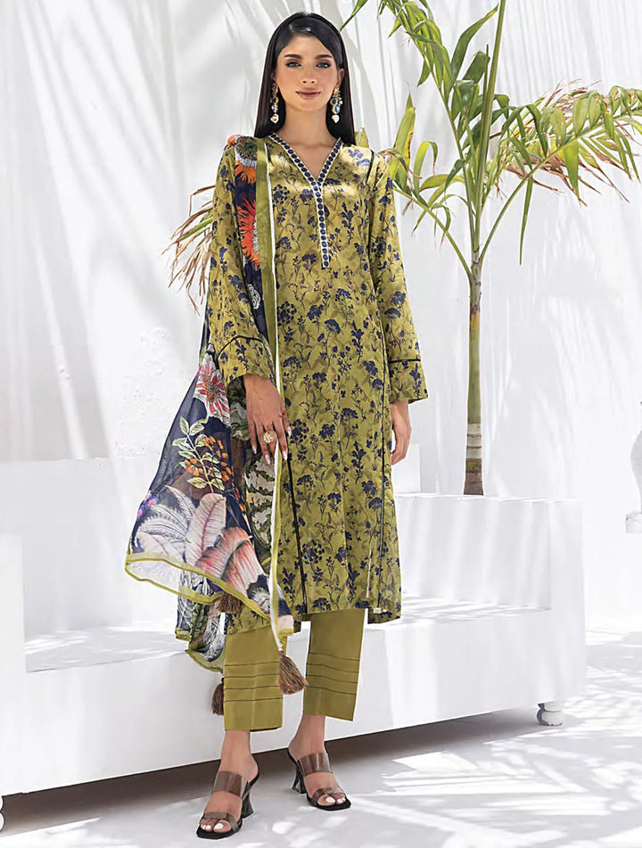 Komal Signature Prints By Lakhany Printed Lawn Suit Unstitched 3 Piece LSM24KS LG-MM-0102 - Summer Collection