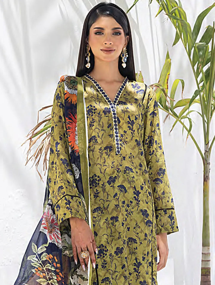 Komal Signature Prints By Lakhany Printed Lawn Suit Unstitched 3 Piece LSM24KS LG-MM-0102 - Summer Collection