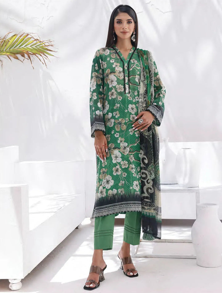 Komal Signature Prints By Lakhany Printed Lawn Suit Unstitched 3 Piece LSM24KS LG-MM-0104 - Summer Collection