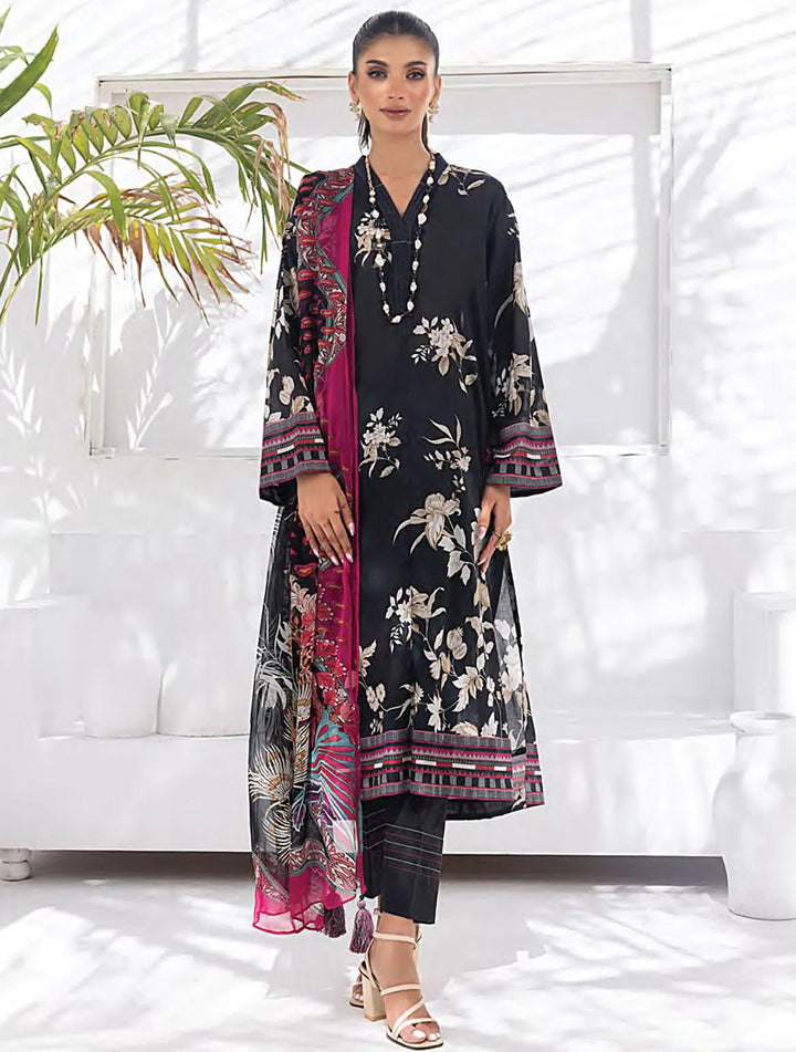 Komal Signature Prints By Lakhany Printed Lawn Suit Unstitched 3 Piece LSM24KS LG-MM-0107 - Summer Collection