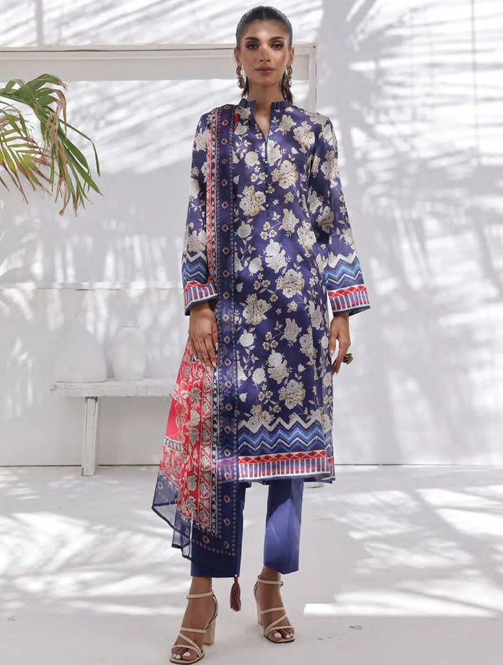 Komal Signature Prints By Lakhany Printed Lawn Suit Unstitched 3 Piece LSM24KS LG-MM-0109 - Summer Collection