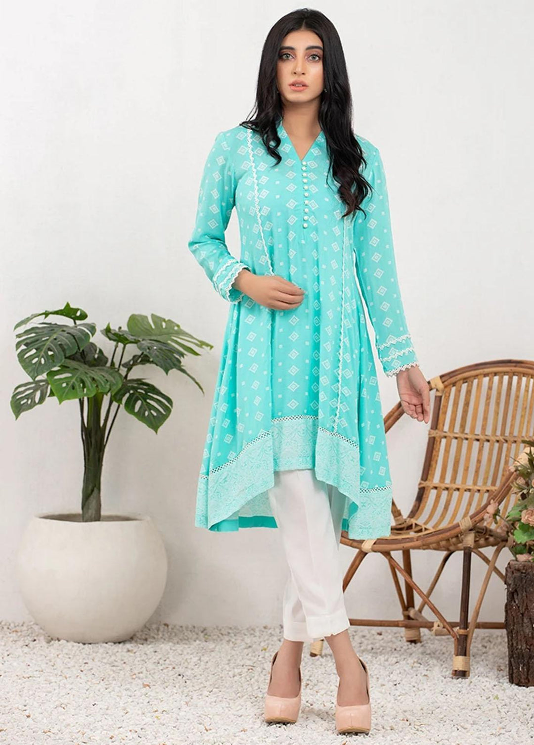 Kotie Pret Casual Linen Shirt KO21K KT43 TURQOISE
